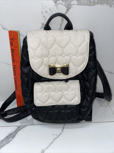 betsey johnson black heart tote