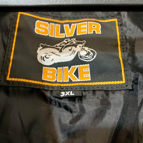 Black Leather Motorcycle Vest 3XL Cropped By Silver Bike - Snaps - Side Laces - Picture 9 of 9