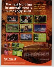 2005 SanDisk Pro Duo SD Memory Cards Print Ad/Poster Advertisement Bar Wall Art