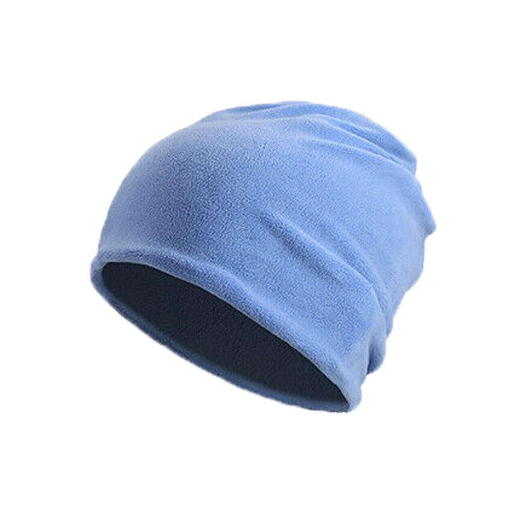 Womens Skull Cap with Ponytail Hole Winter Running Beanie Hat for