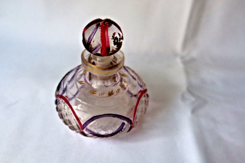 Antique French Napoleon III cut glass scent bottles set c 1850 - Picture 4 of 10