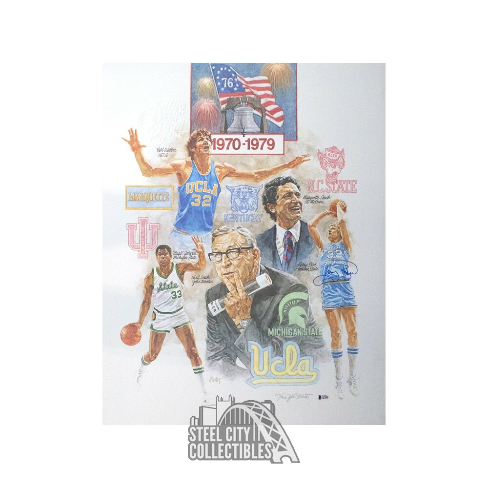 Larry Bird Autographed Signed 22x28 Lithograph - BAS COA /950 