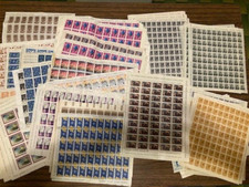 (LOTTO N° 12) MAGNIFICO LOTTO DI  104  FOGLI  ED  8  DOPPI-FOGLI  DI FRANCOBOLLI