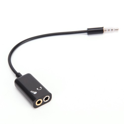 Mikrofon Audio Klinke zum Kopfhörer Mikrofon Y Splitter Kabel Konverter Adapt_DC - Bild 2 von 6