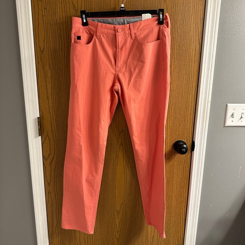 Mens Vineyard Vines On The Go OTG Performance Pants 32x32 Just Peachy