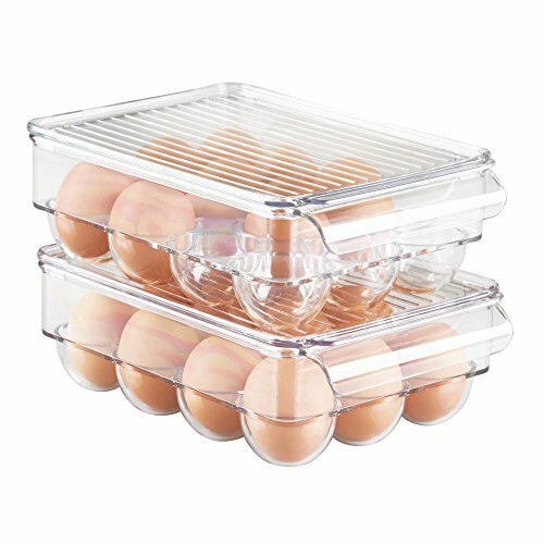 iDesign FridgeFreeze Binz Egg Holder, Small Storage Box for Twelve Eggs, Made f - Picture 3 of 3