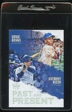 2018 DIAMOND KINGS PAST AND PRESENT #PP-11 ERNIE BANKS ANTHONY RIZZO CUBS 