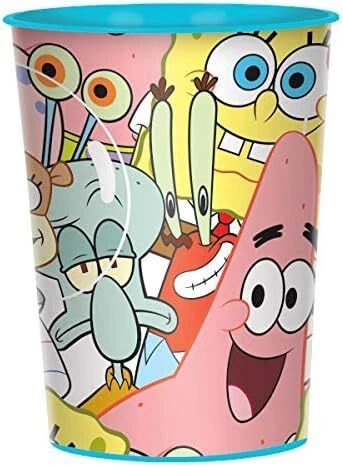 AMSCAN SpongeBob SquarePants Nickelodeon Kids Birthday Party Favor 16 oz. Plastic Cup