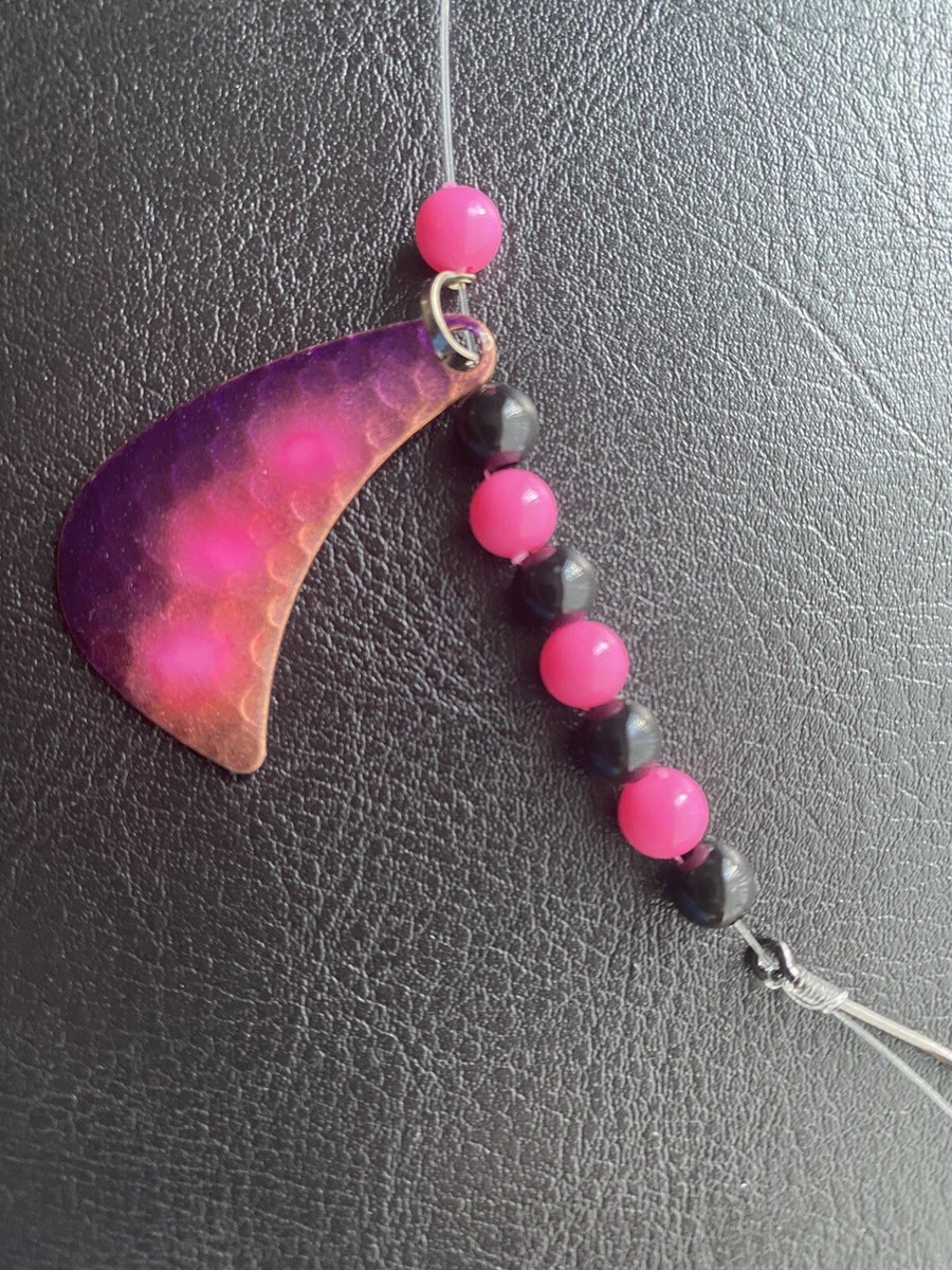 “Grape Jelly” Lake Erie Bottom Bouncing Walleye Night Crawler Harness #72