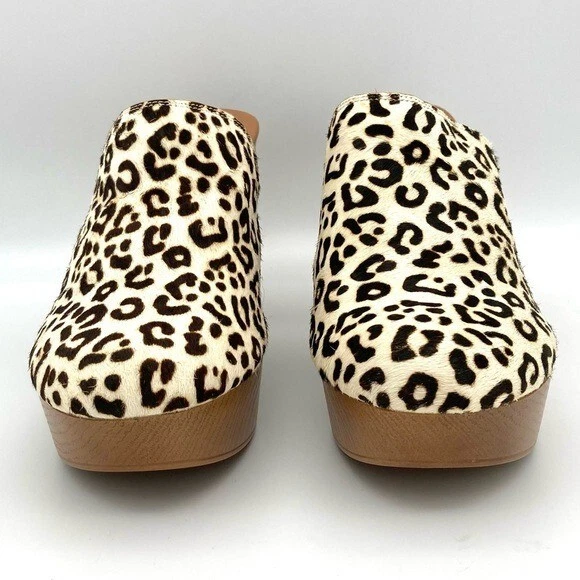 Mules de plataforma FARYL by Farylrobin Lanette para mujer talla 11 pelo de becerro leopardo Foto 2 de 4