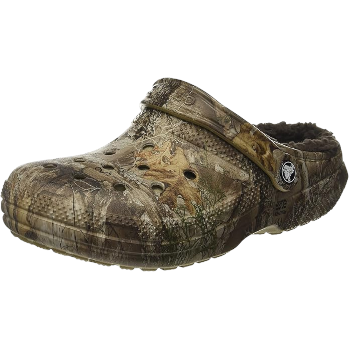 Crocs Adult Classic Lined Realtree Edge Camo Clog Chocolate Men's