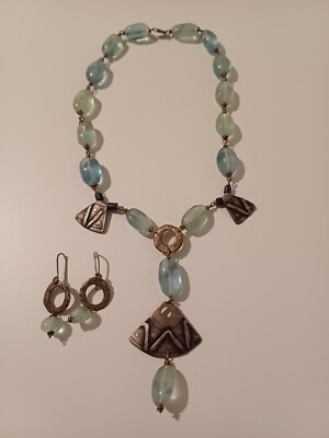 Necklace and earrings, designed and handmade by Jolene Smith, stunning  UK