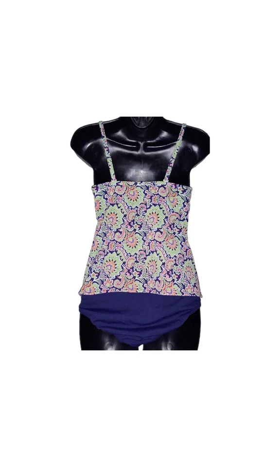 LAND'S END Conjunto de 2 Tankini para Mujer Talla 6 Halter Top e Inferior de Bikini Foto 3 de 4