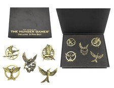 Hunger Games NECA Deluxe 5-Pin Set - Mockingjay Pins!