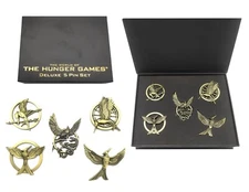 Hunger Games NECA Deluxe 5-Pin Set - Mockingjay Pins!