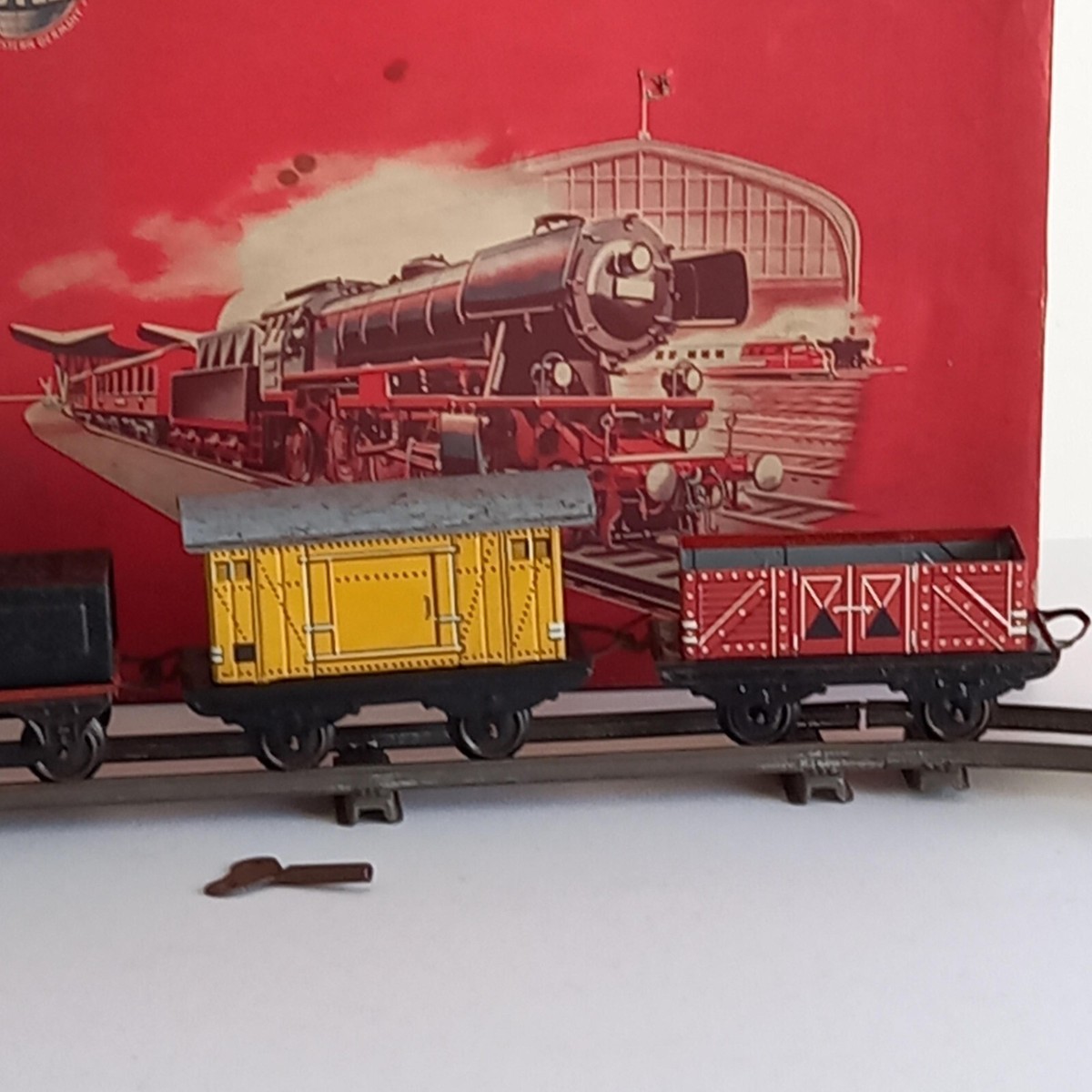 DISTLER CLOCKWORK TIN LITHO TRAIN SET US-ZONE GERMANY