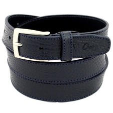 Cintura Uomo vera Pelle Blu Cinta Donna in Cuoio Sportiva Casual di da 3 cm w