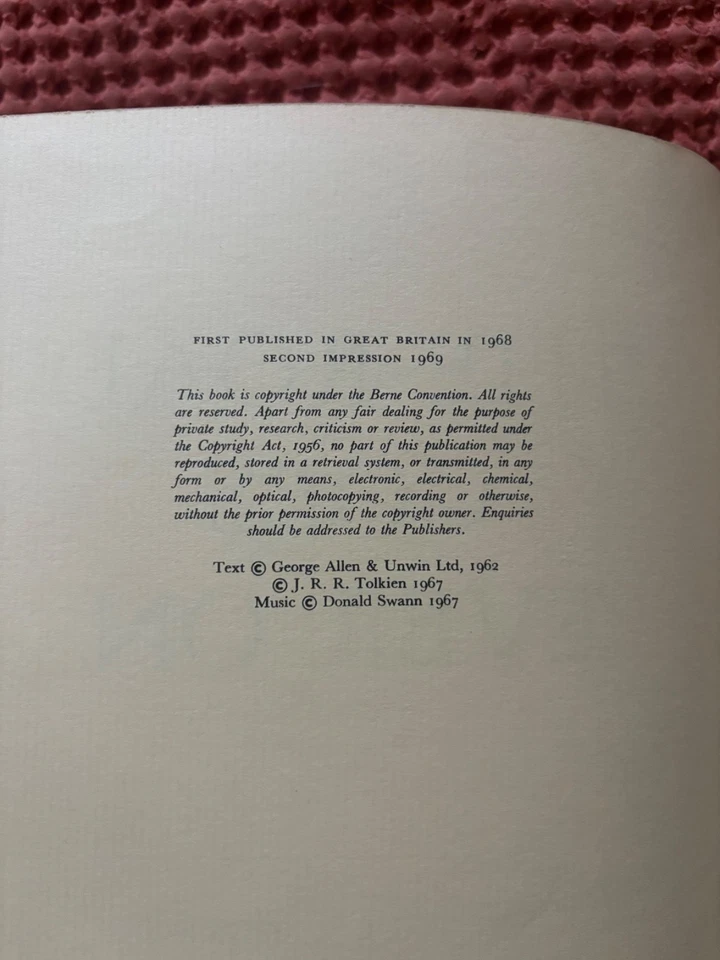 The Road Goes Ever On, Music Donald Swann, Poems J.R.R. Tolkien, 1st Ed Foto 2 de 2