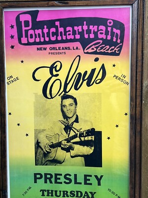 FRAMED Elvis Presley Reproduction Concert Poster Pontchartrain