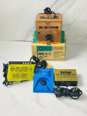 Vintage Lot of 4 HO Electric Power Pack Train Transformer Model Trains  