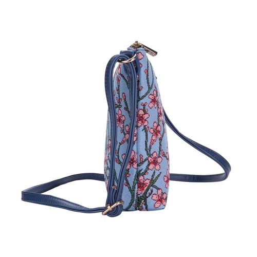 Signare Blossom + Swallow Tapestry Sling Cross Body Shoulder Hand Bag Crane Blue - Picture 3 of 8