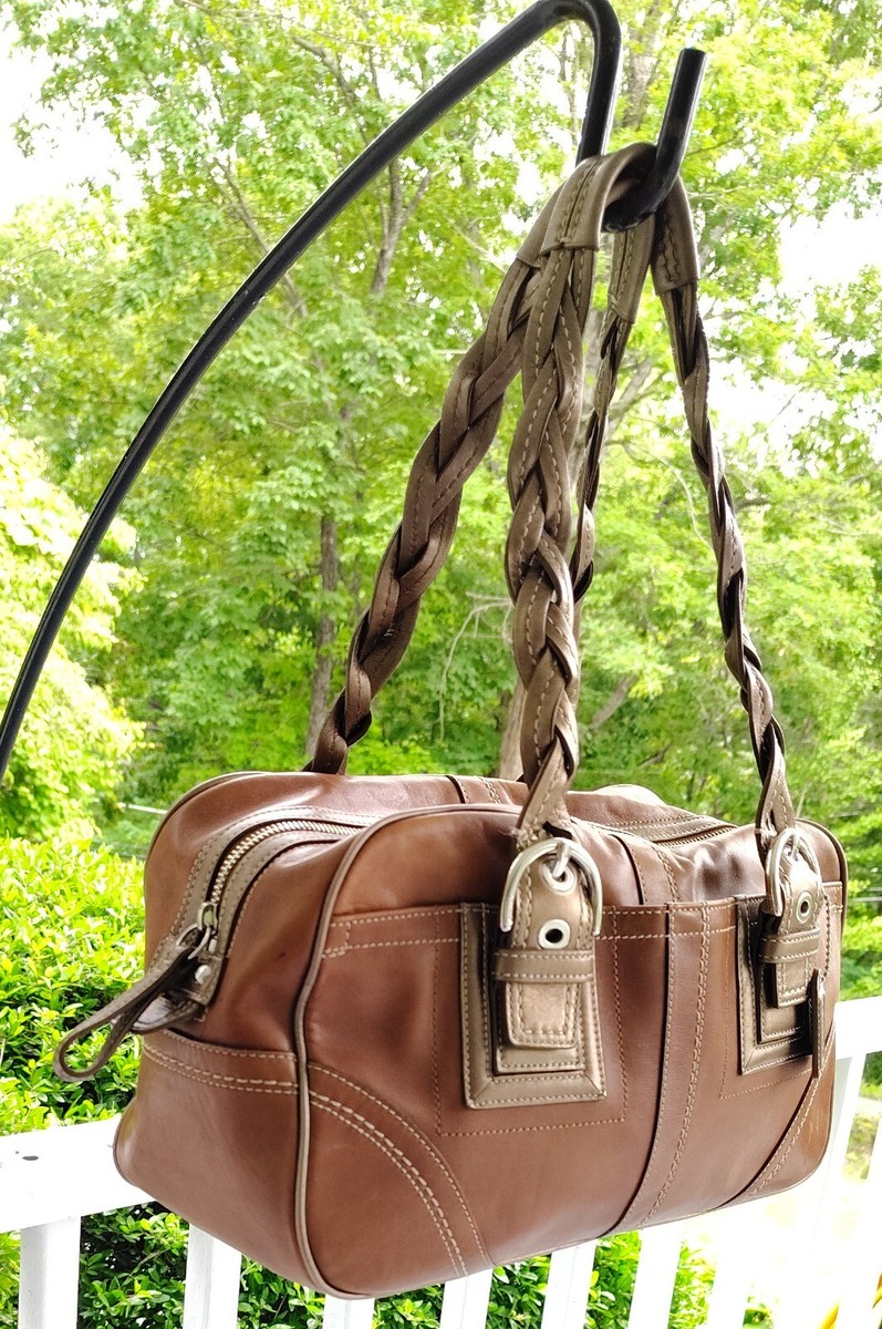 Coach MEDIUM F11413 Vintage Soho Y2K Caramel & Deep Gold Leather