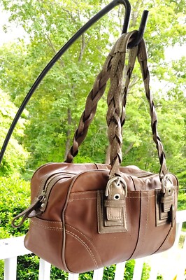 Coach MEDIUM F11413 Vintage Soho Y2K Caramel & Deep Gold Leather