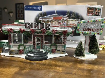 Dept 56 The Original Snow Village “Shelly’s Diner” Restaurant Incomplete w/ Box