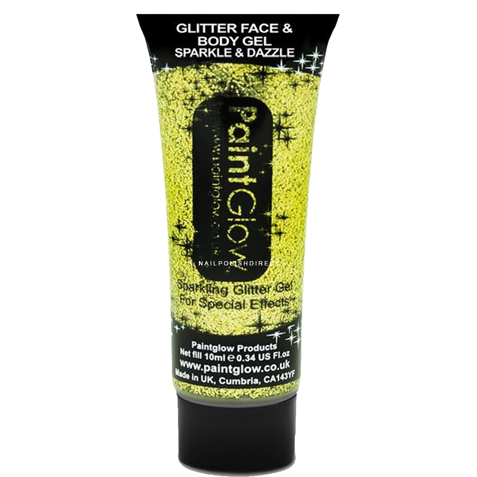 PaintGlow Glitter Face And Body Gels - Gold - 13ml