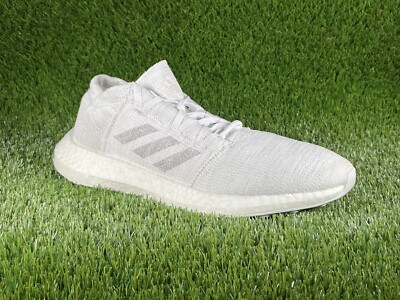  Adidas Mens Pureboost Go F35787 White Running Shoes Sneakers | Sz 9