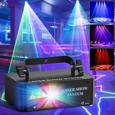 500mW DMX RGB LED Laser Beam Scanner Projector DJ Party Stage Laser Light Show