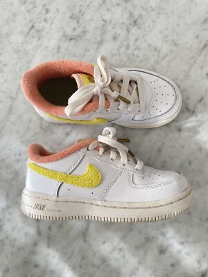 Nike Air Force LV8 White Pink Girls Toddler 9C ‘Mini Mama’ DV2200-100  Swoosh