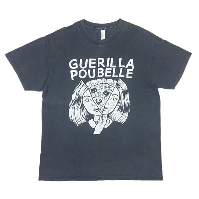 Vintage Y2K Guerilla Poubelle Band French Punk Rock Merch Black T-Shirt Size L