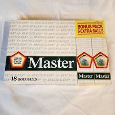 Vintage Dunlop Maxfli Master Golf Balls White USA Made New in Box NIB 18 Balls