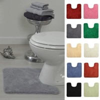 Super Soft Toilet Pedestal Mat Non-Slip Deep Pile Absorbent Microfibre 50 x 50cm