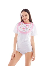 Rearz Lil Bella Print Adult size bib with Lace - Special Needs 