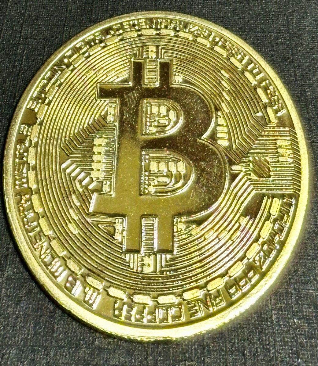 Gold Coins 24k Real Physical Bitcoin Coin - Gold Plated & Bronze  Collectible Souvenir (40mm With Protective Case) Bitcoin Collectible  Souvenir