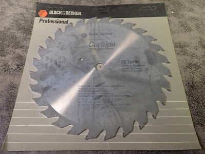 NEW Black & Decker 39934 Contractors 10'' x 28T Carbide Circular Saw Blade(BN140)