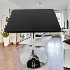 Bar Dining Table Rotary Square Pub Table Height Adjustable 360 Degree Swivel