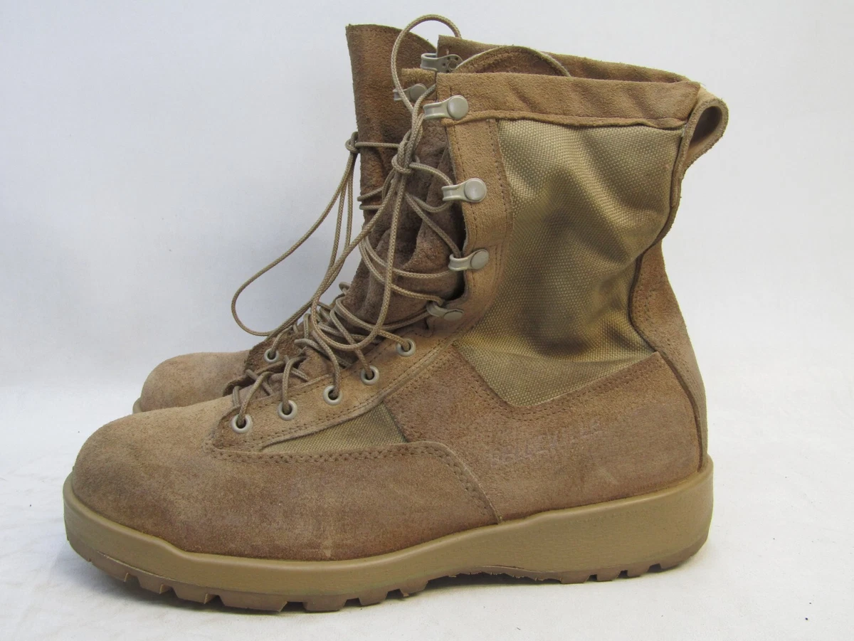 Belleville Mens Sz 12 R Brown Suede Canvas Combat Tactical  display picture 2
