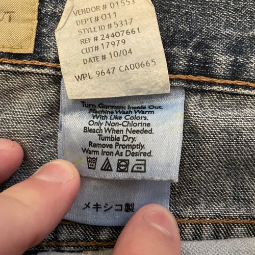 Pantaloni jeans denim Eddie Bauer donna 100% cotone bootcut gamba larga taglia 12 - Foto 5 di 9