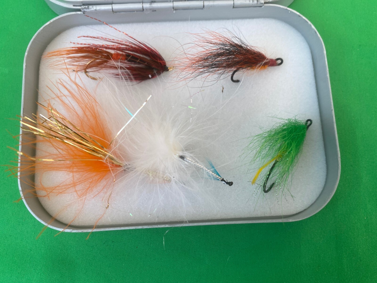 Richard Wheatley Aluminium Fly Fishing Box. + 22 Fly Fishing Flies. eBay