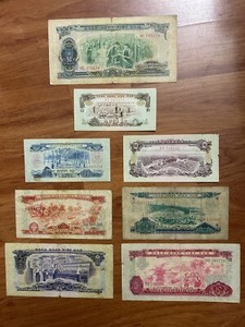 North VIET NAM Banknotes: 1966 In Old Full Set Of 8 W/ Cir. & Uncirculated  RARE