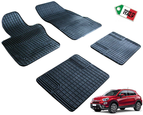 Lengenfelder Gummimatten Für Fiat 500 - Mit Rotem Rand, NEU & Originalverpackt