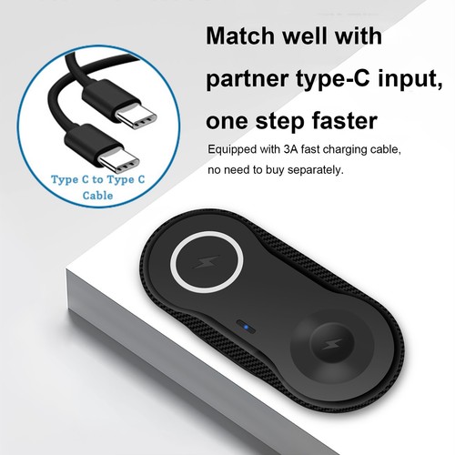 2in1 20W Wireless Charger Charging Pad for Apple Watch iPhone 17 16 15 14 13 12 - Picture 5 of 22