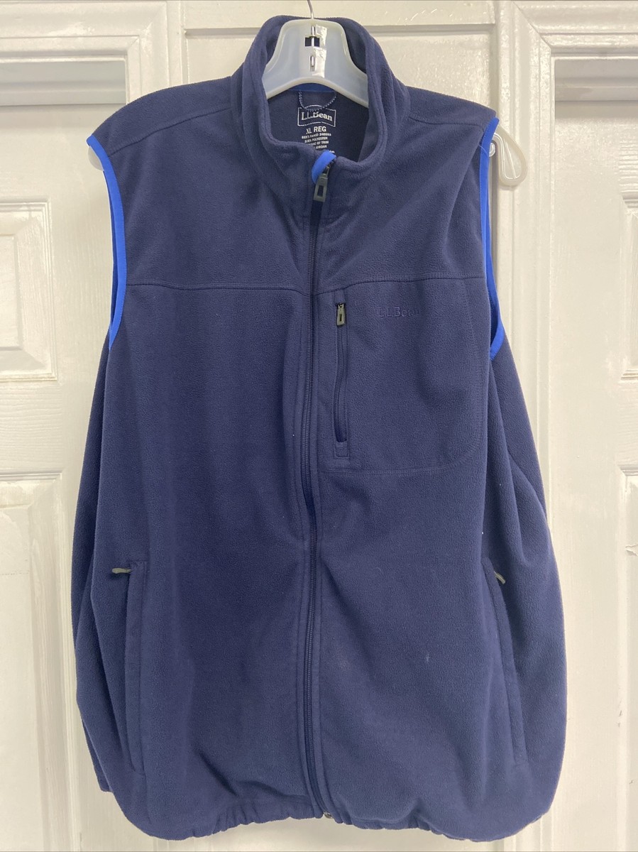 L.L. Bean Men's Full Zip Polyester Vest Regular XL Blue 3 L.L. Bean Men's Full Zip Polyester Vest Regular XL Blue 3