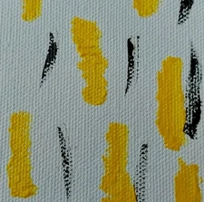 GAT Original Oil Painting Expressionism MODERNISM YELLOW 3.5x2.5 OOAK