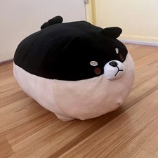 Shiba Inu Black 15.7  Dog Plush Pillow Cushion w/Zipper Stuffed Animal Toy Gift