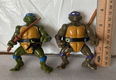 1991 TMNT Donatello Leonardo Head Dropping Action Figure
