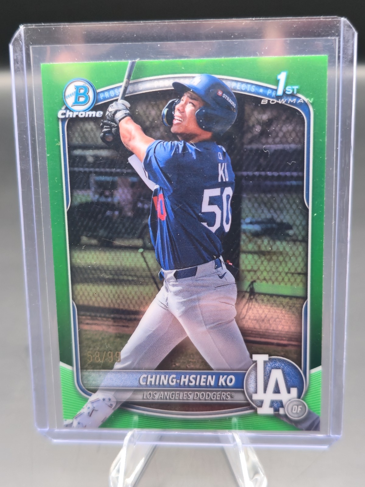 2025 Bowman Chrome 1st Ching-Hsien Ko True Green Refractor /99 #BCP-224